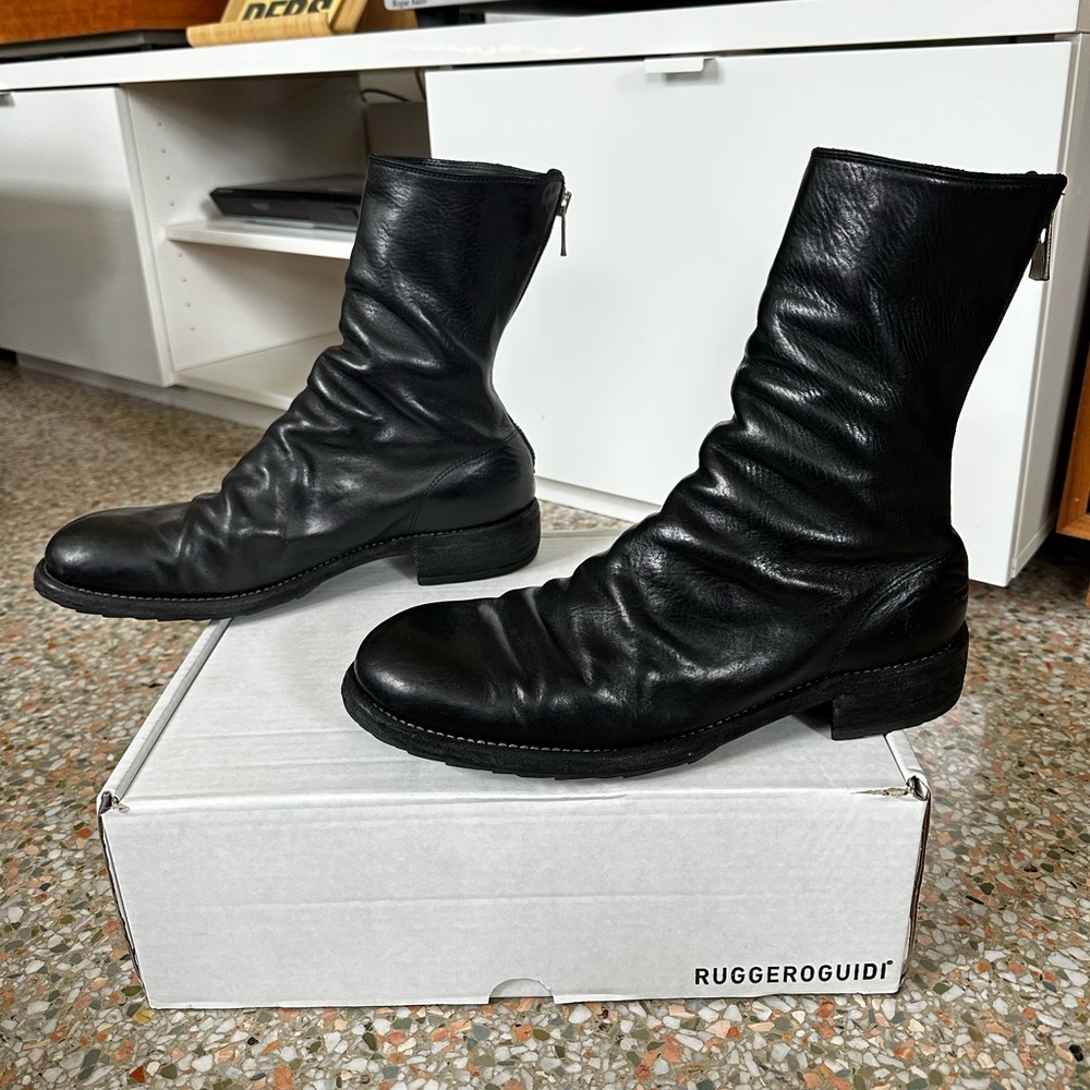 SOLD - Men’s Guidi 988 Black Leather Boots size 43